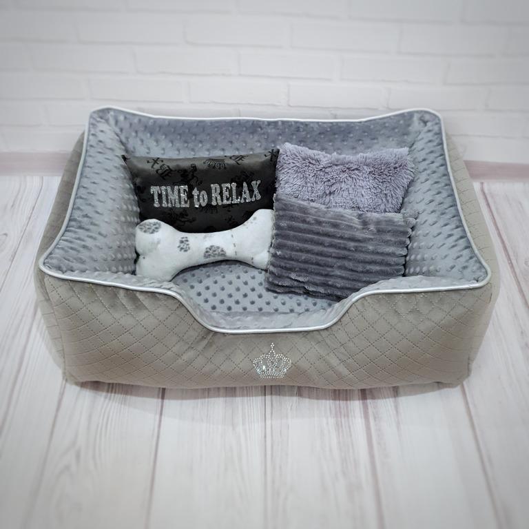 Лежанка для собак Amore mio Cane Брідж Time to relax до 8 кг 70х50х23 см (DB-0069) - фото 3