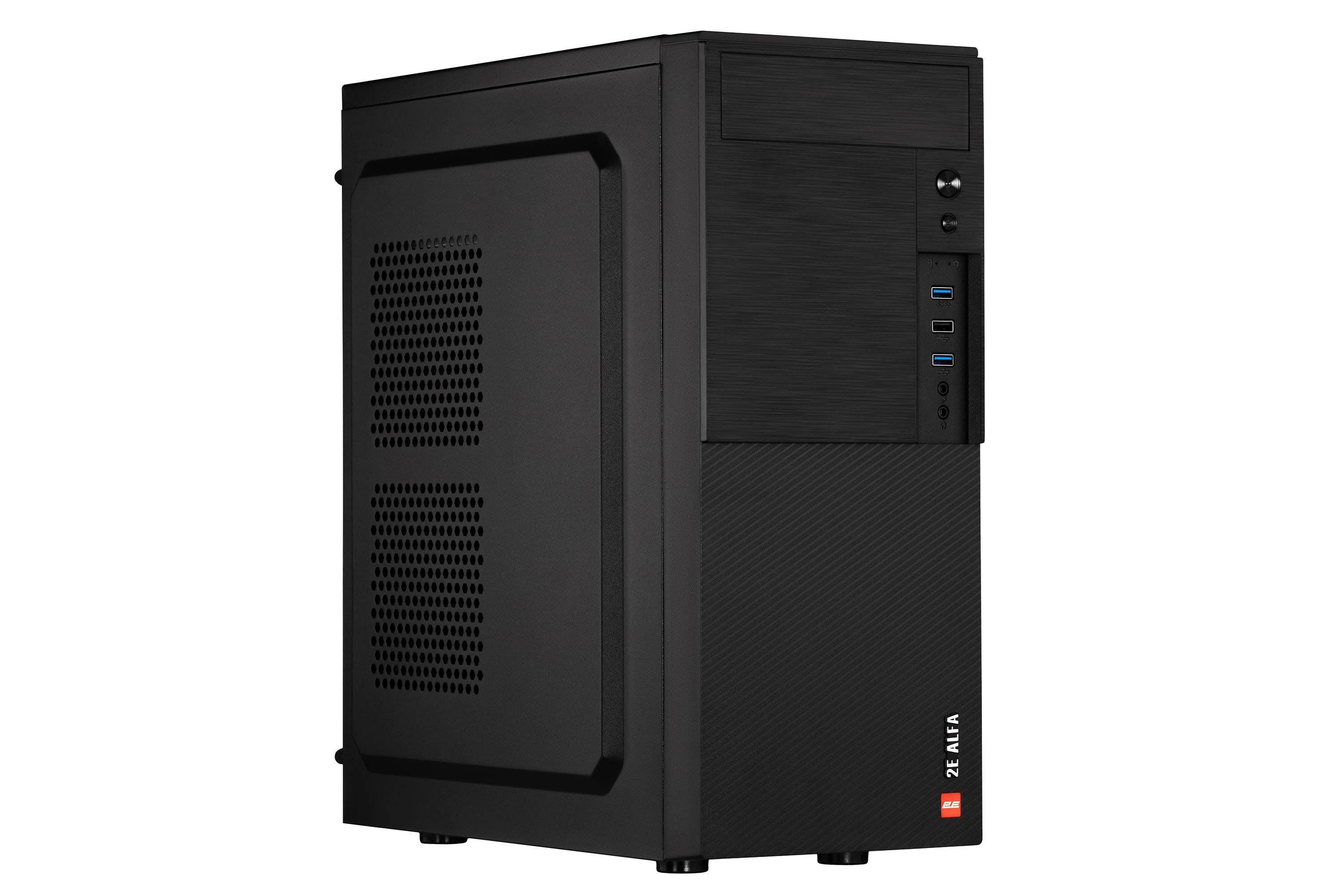 Корпус для комп'ютера 2E Alfa E190-3U Mid Tower ATX без блока живлення Чорний (2E-E190-3U)