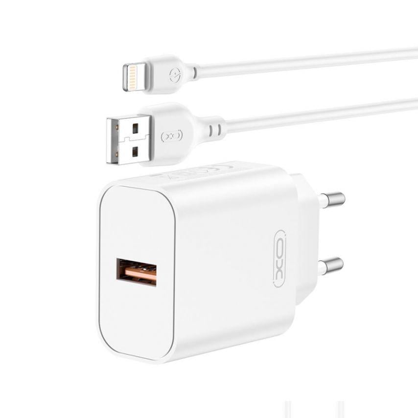 Устройство зарядное Xo 2в1 CE33 QC_18W + USB to Lightning White