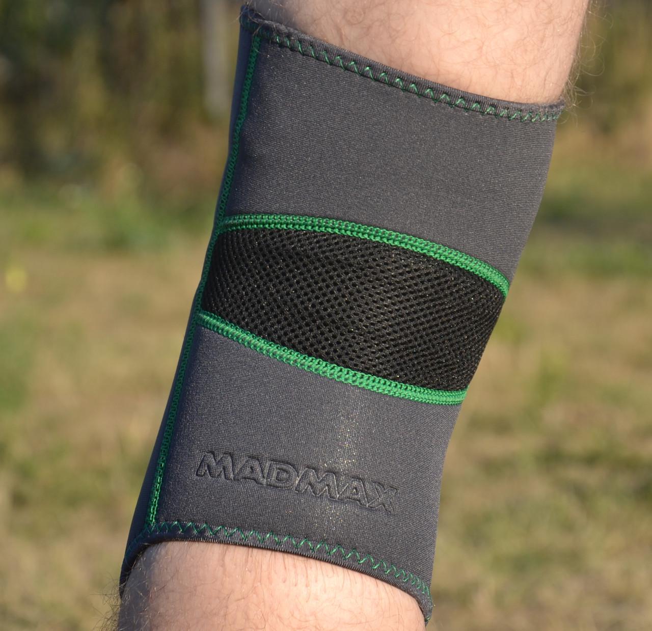 Наколенник MadMax MFA-294 Zahoprene Knee Support S Dark Grey/Green (A-012919) - фото 8