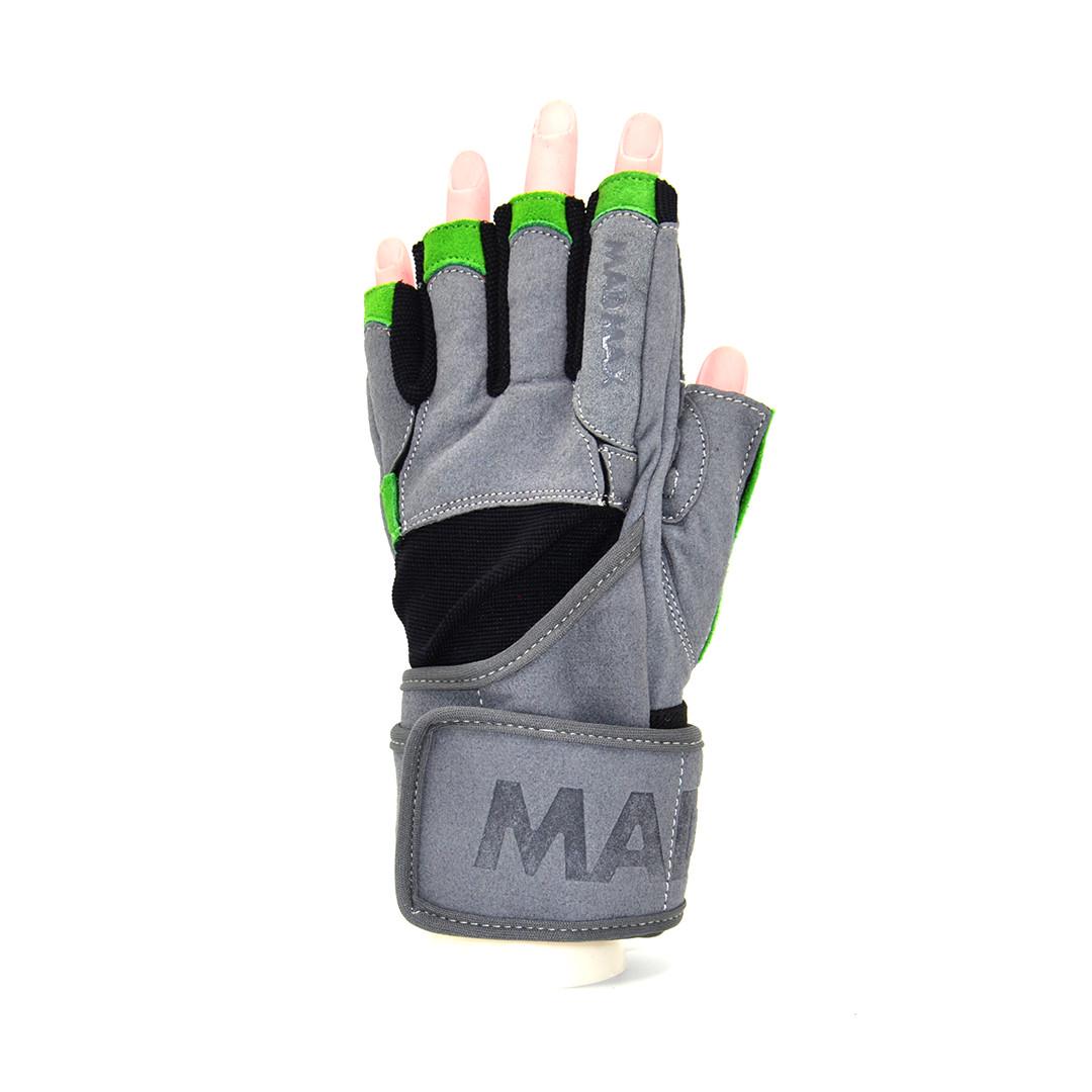 Рукавички для фітнесу MadMax MFG-860 Wild L Grey/Green - фото 2