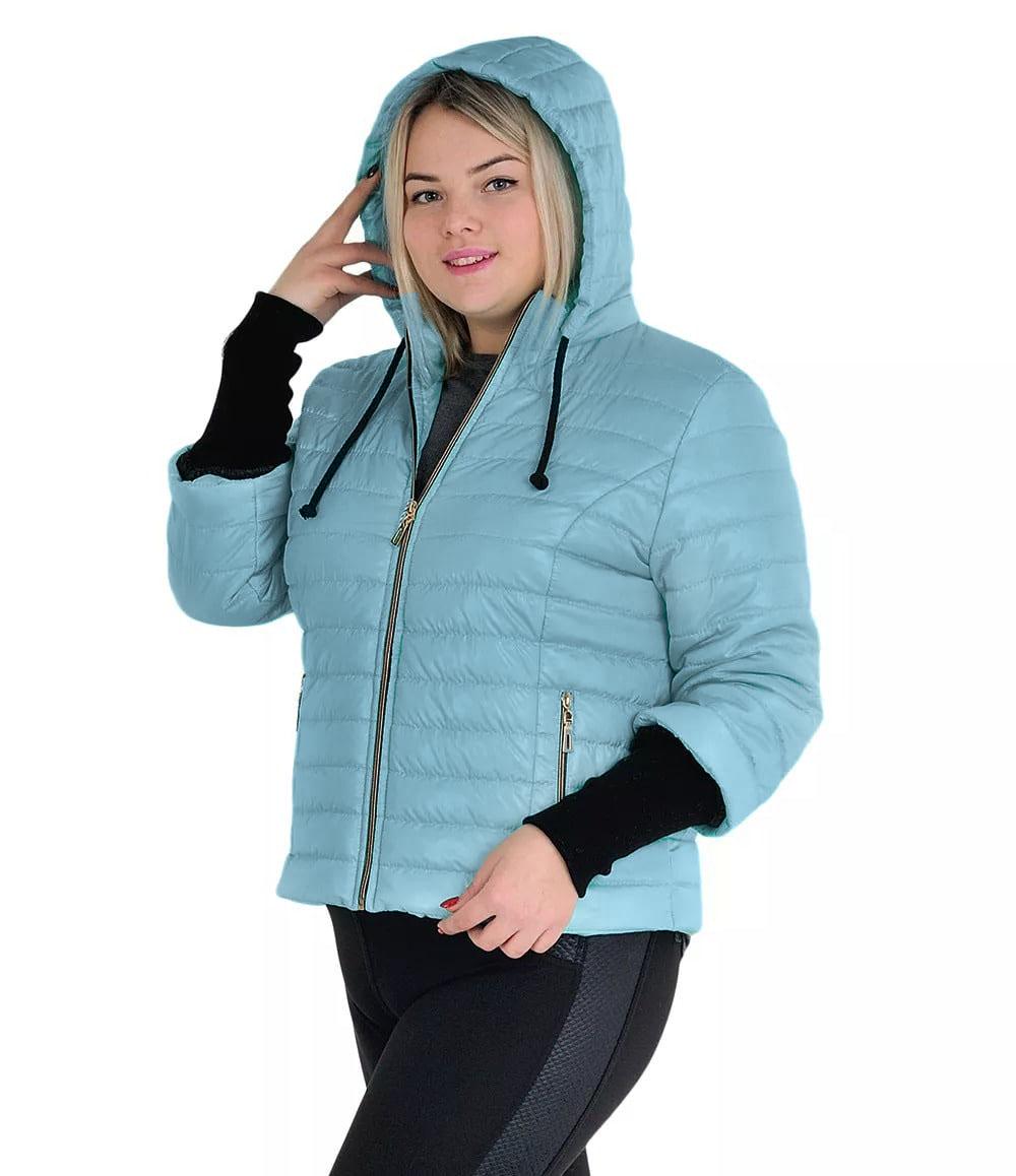 Куртка женская с довязкой на рукавах р. 46 Темно-мятный (№3508-мк)