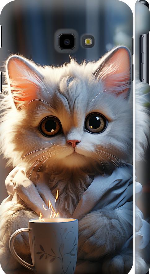 Чехол на Samsung Galaxy J4 Plus 2018 White cat (5646m-1594-42517)