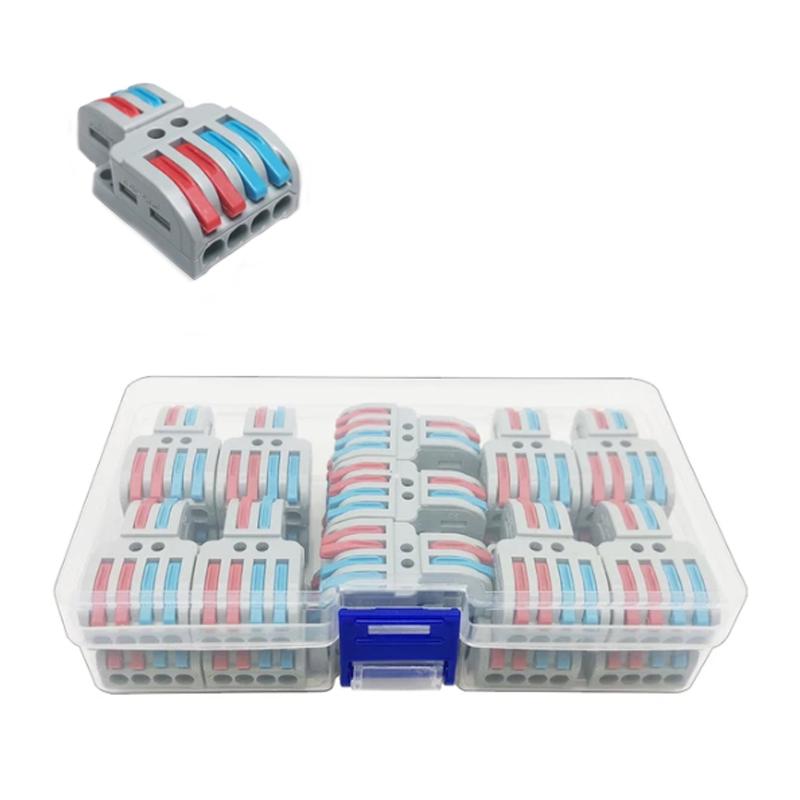 Набор клемм Tactix 0,08-4 мм2 35А 1-2+1-2 разветвитель одинарная 40х23,5х14,5 мм 22 шт. Разноцветный (LT-422-22box)