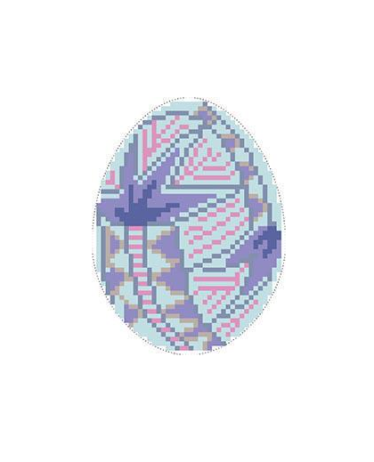 Схема сшитая пасхальная игрушка для вышивки бисером и нитками на ткани (ТР296аБ)
