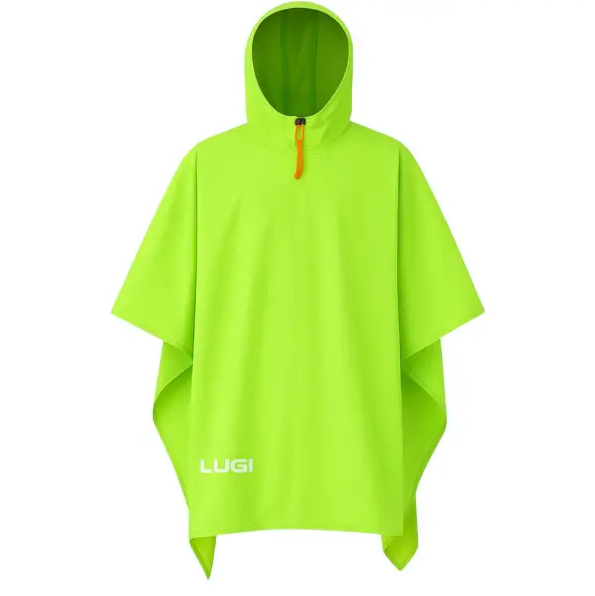 Дощовик-пончо захисний з капюшоном One size Яскраво-зелений (LU-029M) - фото 1