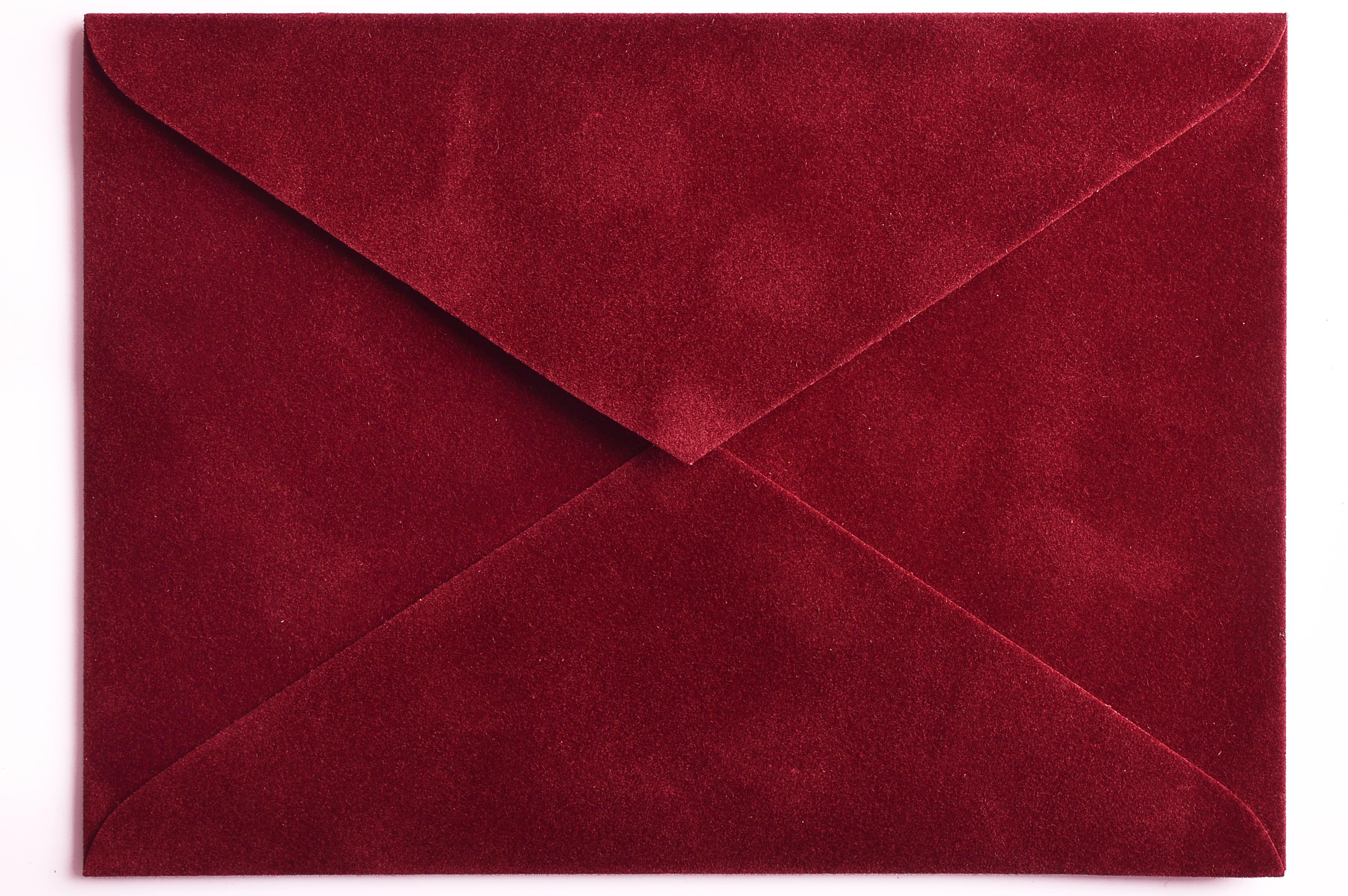 Конверт для денег С6 бархатный с легким мраморным эффектом 11,4х16,2 см Бордовый (363723927)