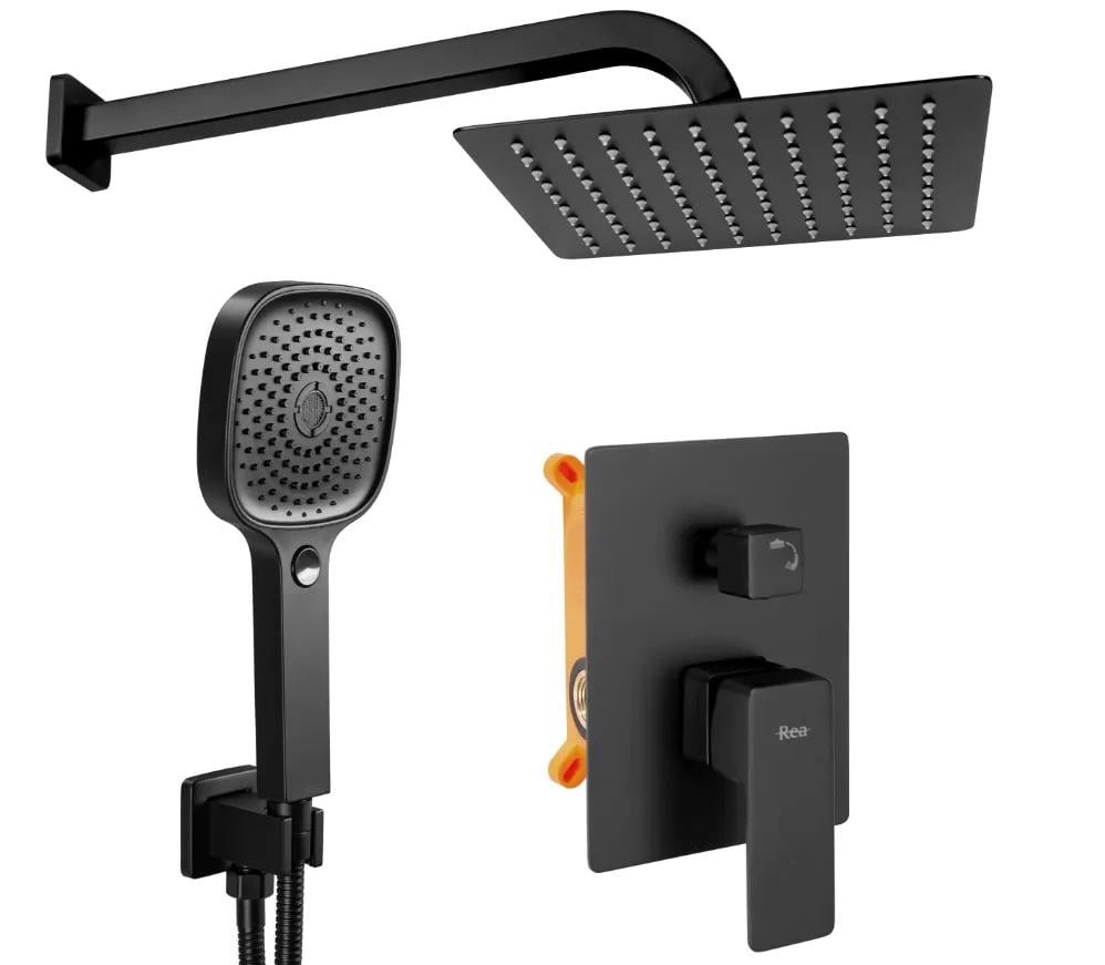 Душевой гарнитур Rea ORIX BOX Черный (Rea-P8465)