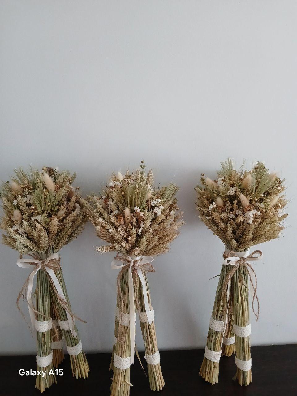 Дидух рождественский из колосья пшеницы/льна и овса на трех ножках 50-55 см с белой лентой (2822850612) - фото 9 Дидух рождественский из колосья пшеницы/льна и овса на трех ножках 50-55 см с белой лентой (2822850612) - фото 9