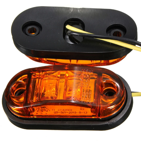 Вогні для вантажного автомобіля водонепроникний 12 В/24 В Жовтий