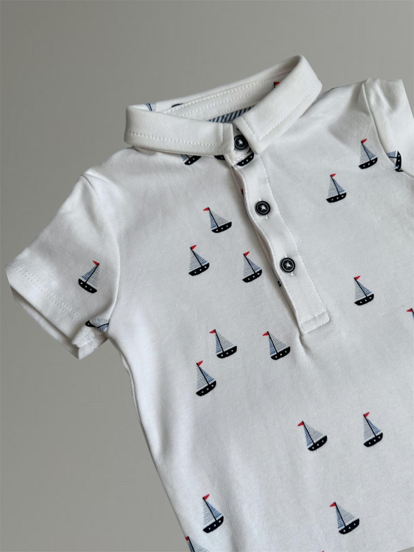 Комплект боді та комбінезон F&F 18/24 місяців 92 см Синій/білий - фото 3 Комплект боді та комбінезон F&F 18/24 місяців 92 см Синій/білий - фото 3