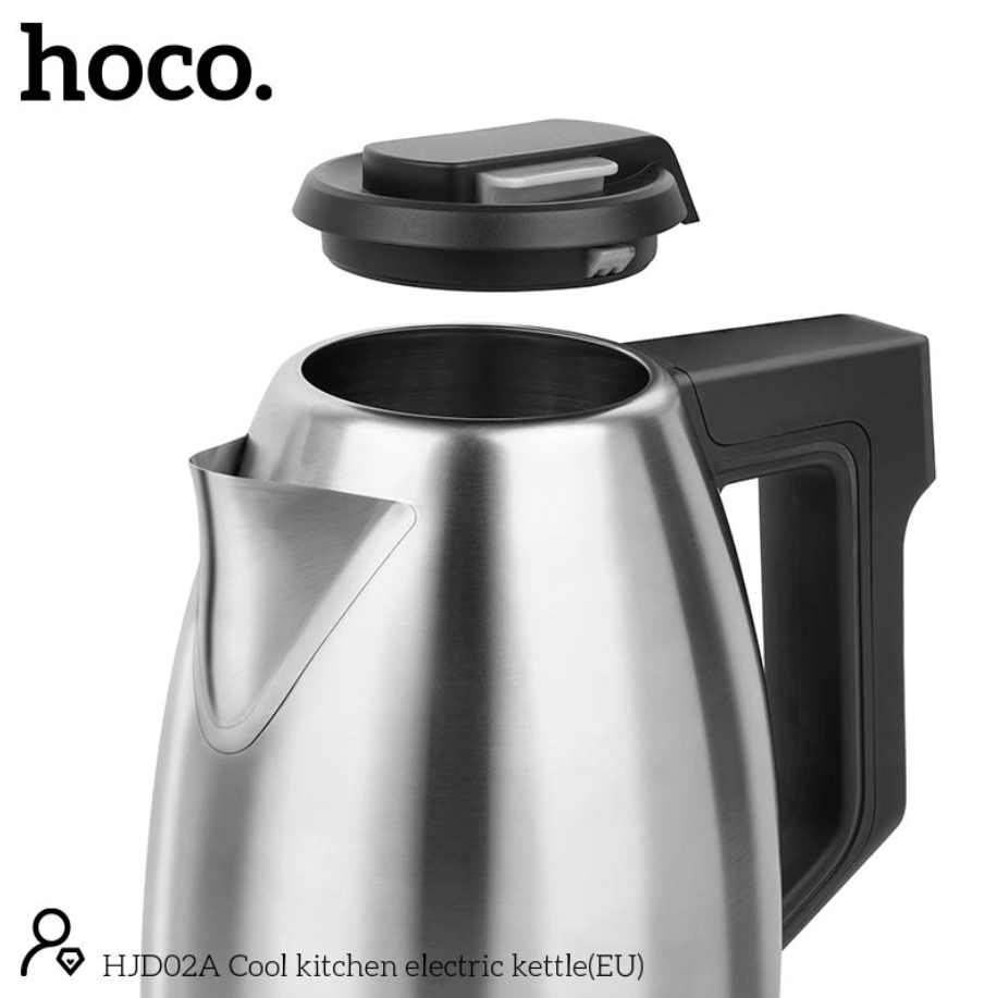 Электрочайник Hoco HJD02A Cool kitchen electric kettle 1,5 л Silver - фото 2