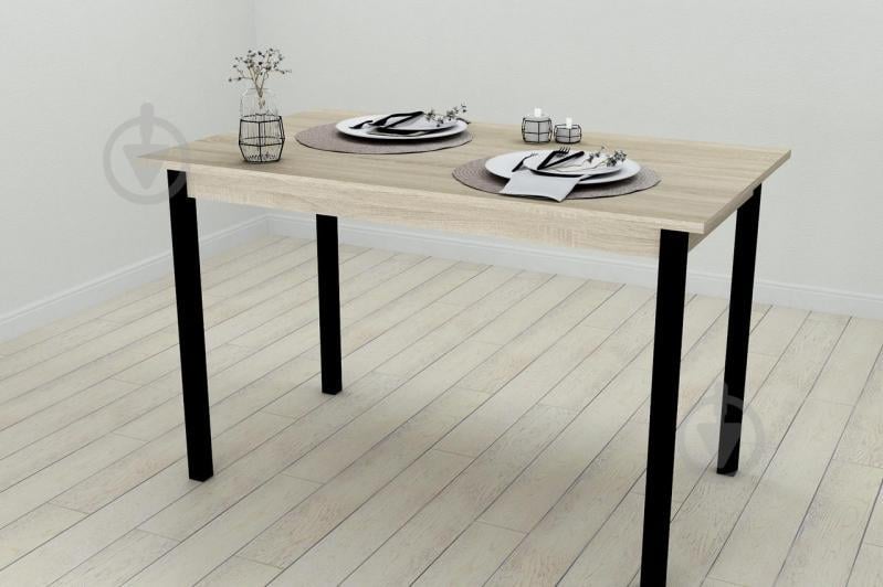 Стол кухонный Ferrum-decor Марио 75x120x70 Черный ДСП Сонома 16мм (MAR0011)