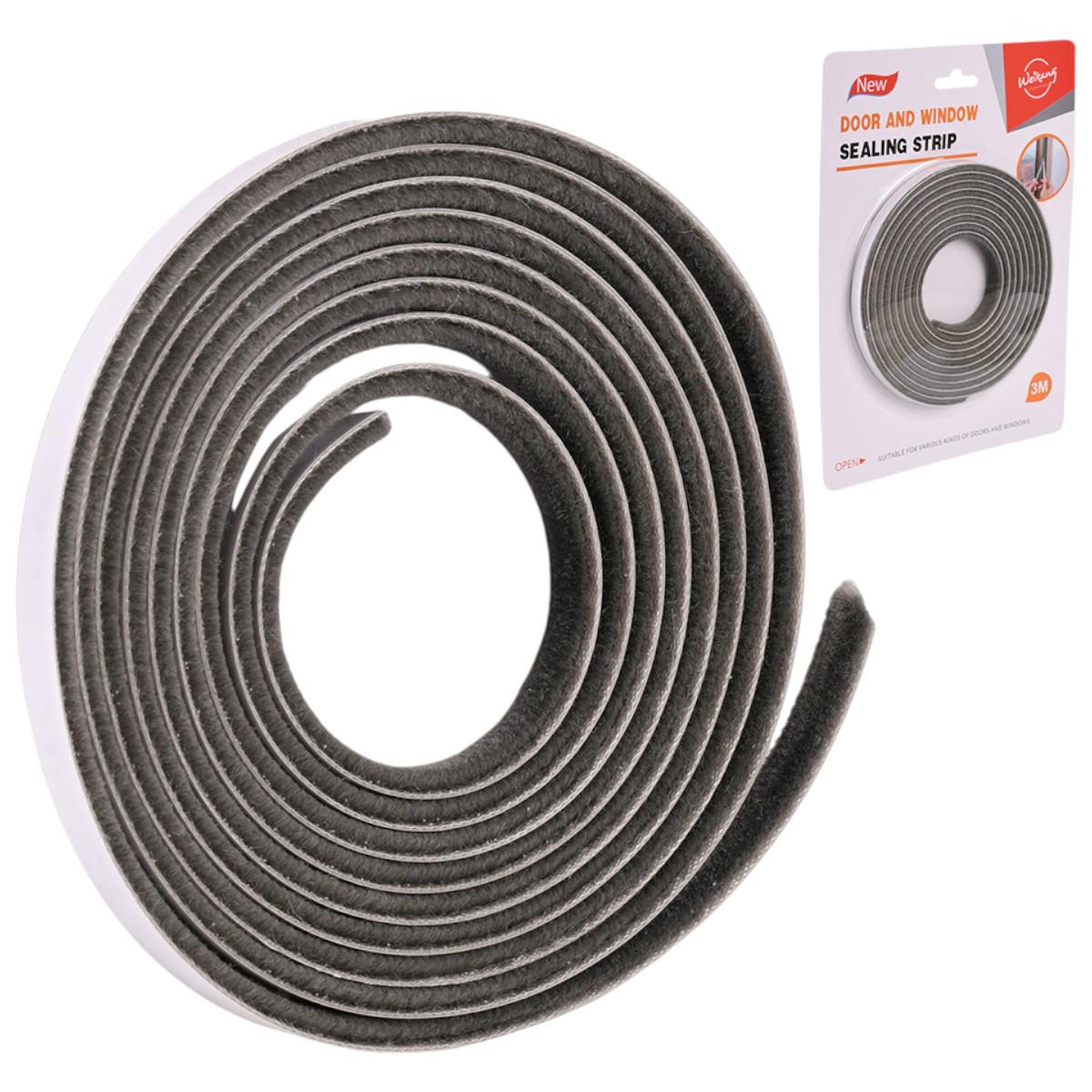 Уплотнитель для окон и дверей Weikan самоклеящийся 9х5,5 мм 3 м (R35868)