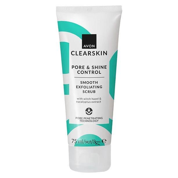 Скраб для лица Avon Clearskin с экстрактами гамамелиса и эвкалипта Контроль пор и блеска (2616317622)