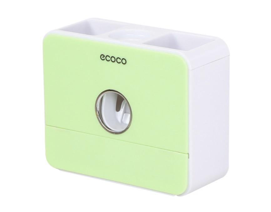 Органайзер ECOCO E1710 с диспенсером и ультрафиолетовым стерилизатором зубных щеток Бело-Зеленый (SUN4943)