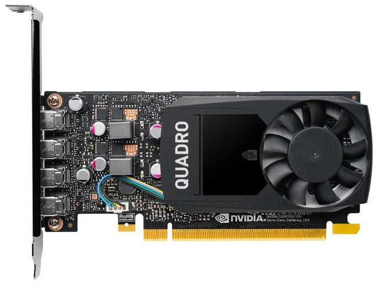 Видеокарта PNY nVidia QUADRO P1000V2 4 Гб 4mDP (VCQP1000V2-SB)