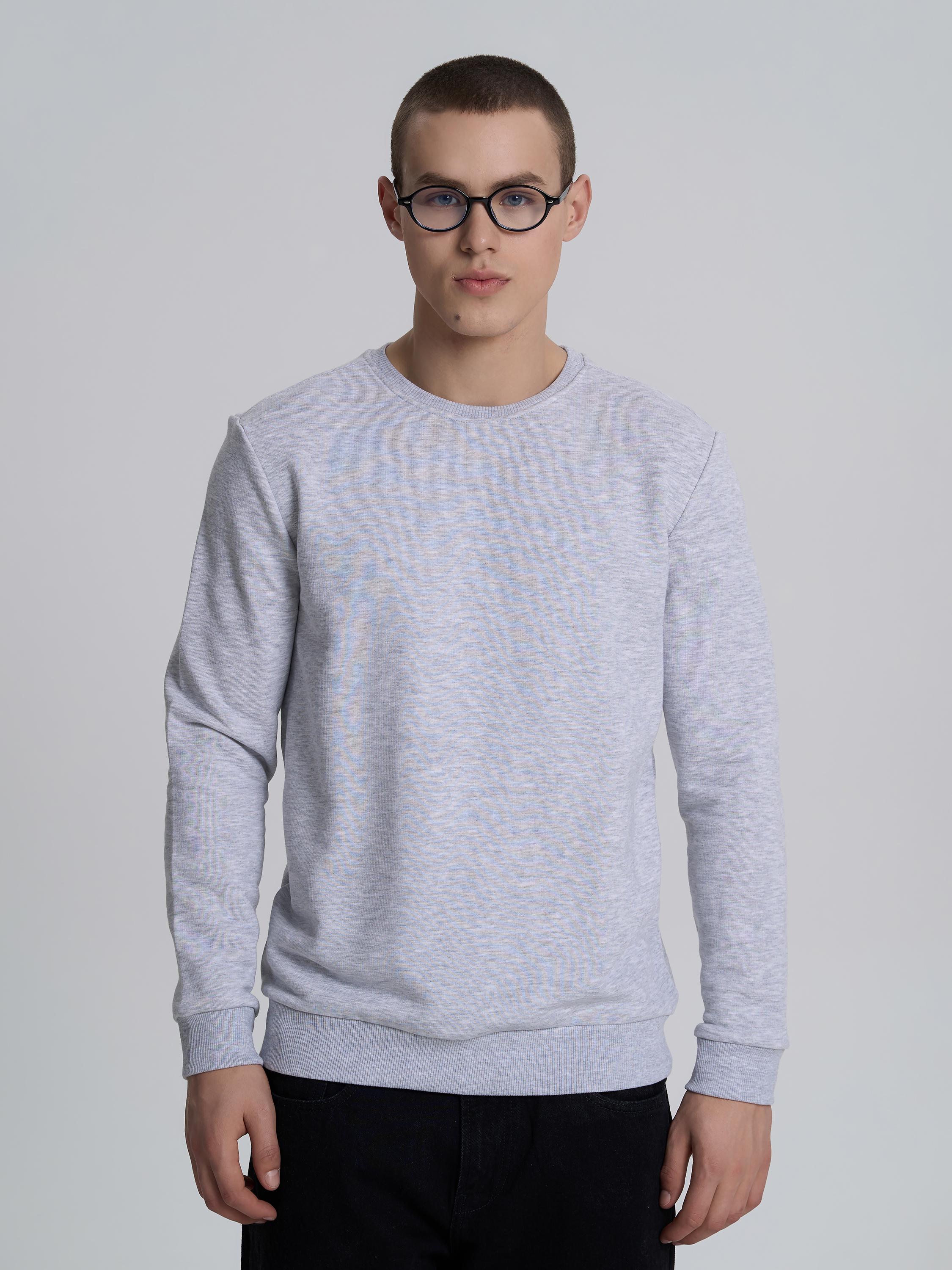 Свитшот мужской базовый ROZA 210542 M Меланж (4824005724008) - фото 1