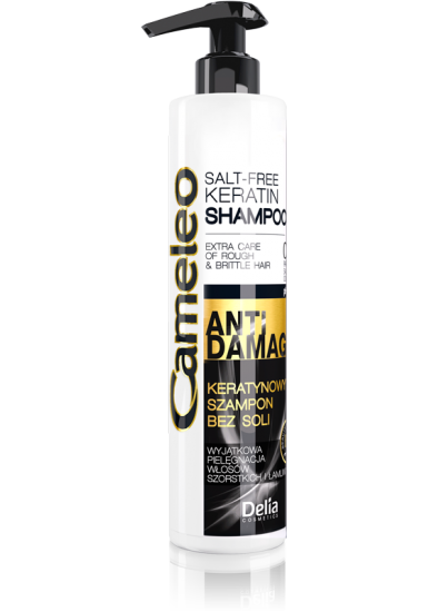 Шампунь для пошкодженого волосся Delia Cosmetics Cameleo з кератином 250 мл