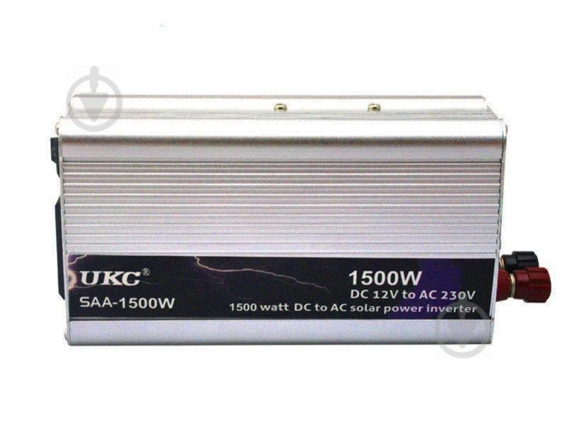 Інвертор автомобільний перетворювач напруги UKC 12V-220V 1500W (004886)