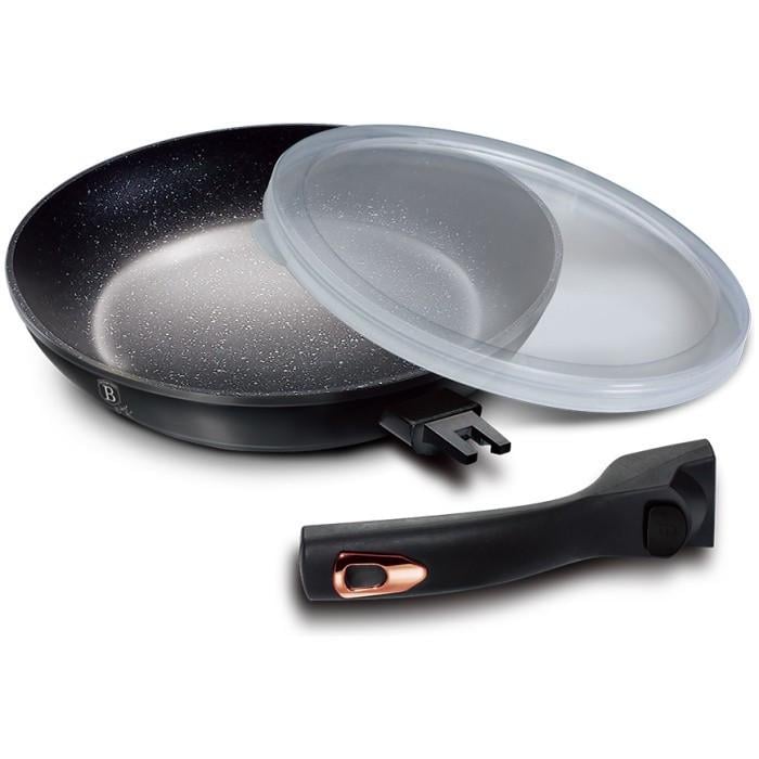 Пательня зі знімною ручкою та пластиковою кришкою 24 см Black/Rose (11326003)