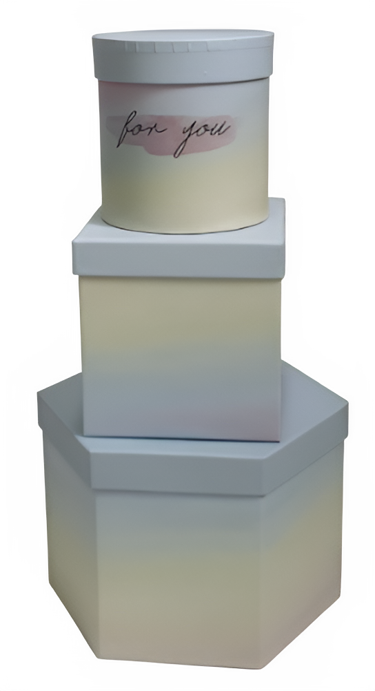 Подарочные коробки UFO прямоугольные градиент 3 шт. (UG-Y004)