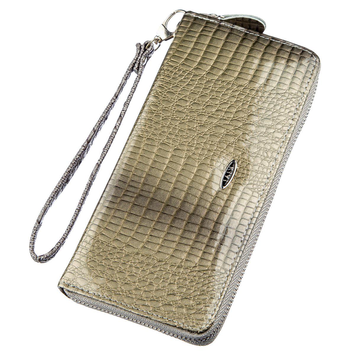 Кошелек женский Kivi-wallet 19033 кожа Серый
