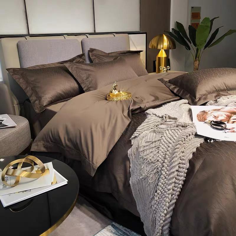 Комплект постільної білизни євро 2 жаккард Коричневий - фото 6 Комплект постільної білизни євро 2 жаккард Коричневий - фото 6