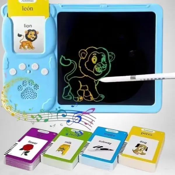 Интерактивный детский планшет английского языка с LCD доской и 255 карт/510 слов (2677473337) - фото 2