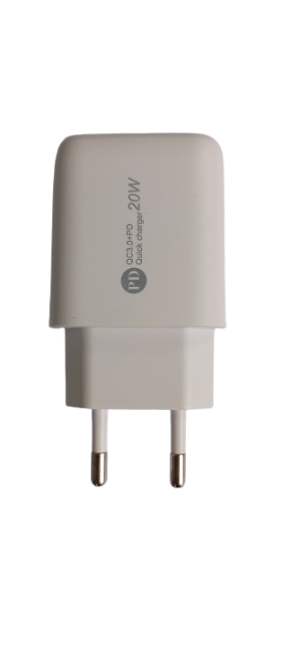 Зарядний пристрій мережевий KF-06 20W PD QC 3,0 USB та Type-C (4203) Зарядний пристрій мережевий KF-06 20W PD QC 3,0 USB та Type-C (4203)