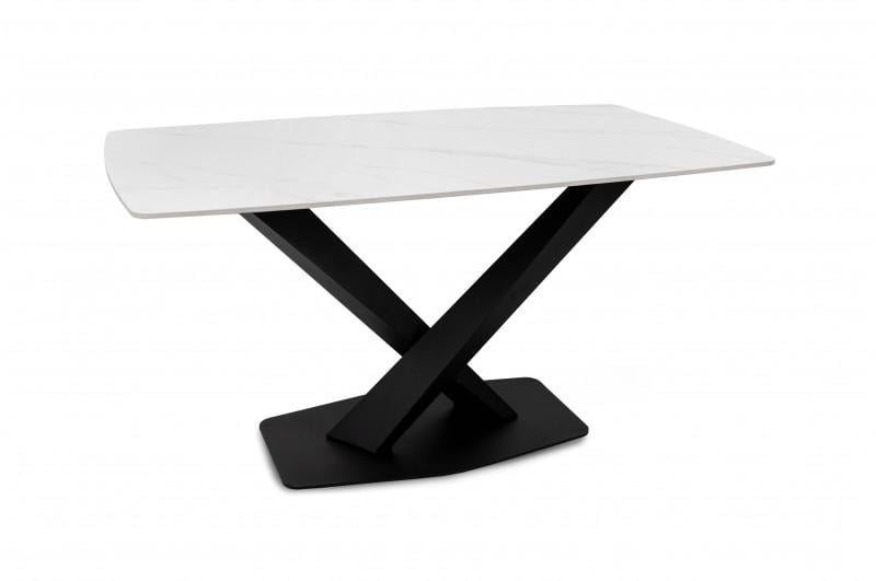 Обеденный стол Микс Мебель Bingo 1400x800x760 мм Белый мрамор