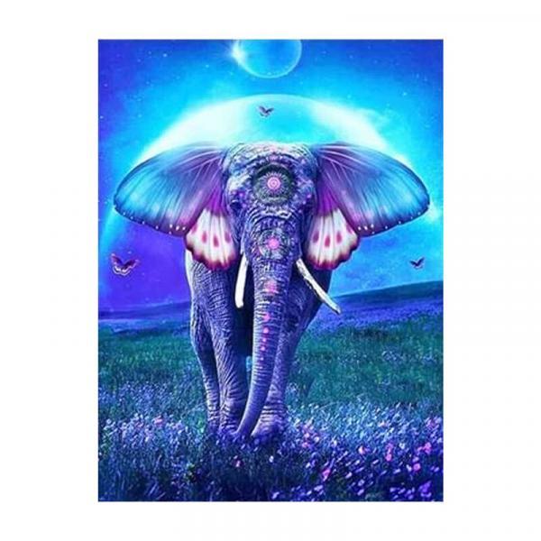 Алмазна мозаїка TK Group Слон метелик 40х30 см з рамкою в коробці (GB74741-mt)