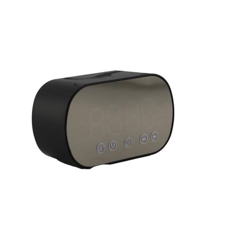 Портативная колонка S15 Bluetooth с часами Black (595364)