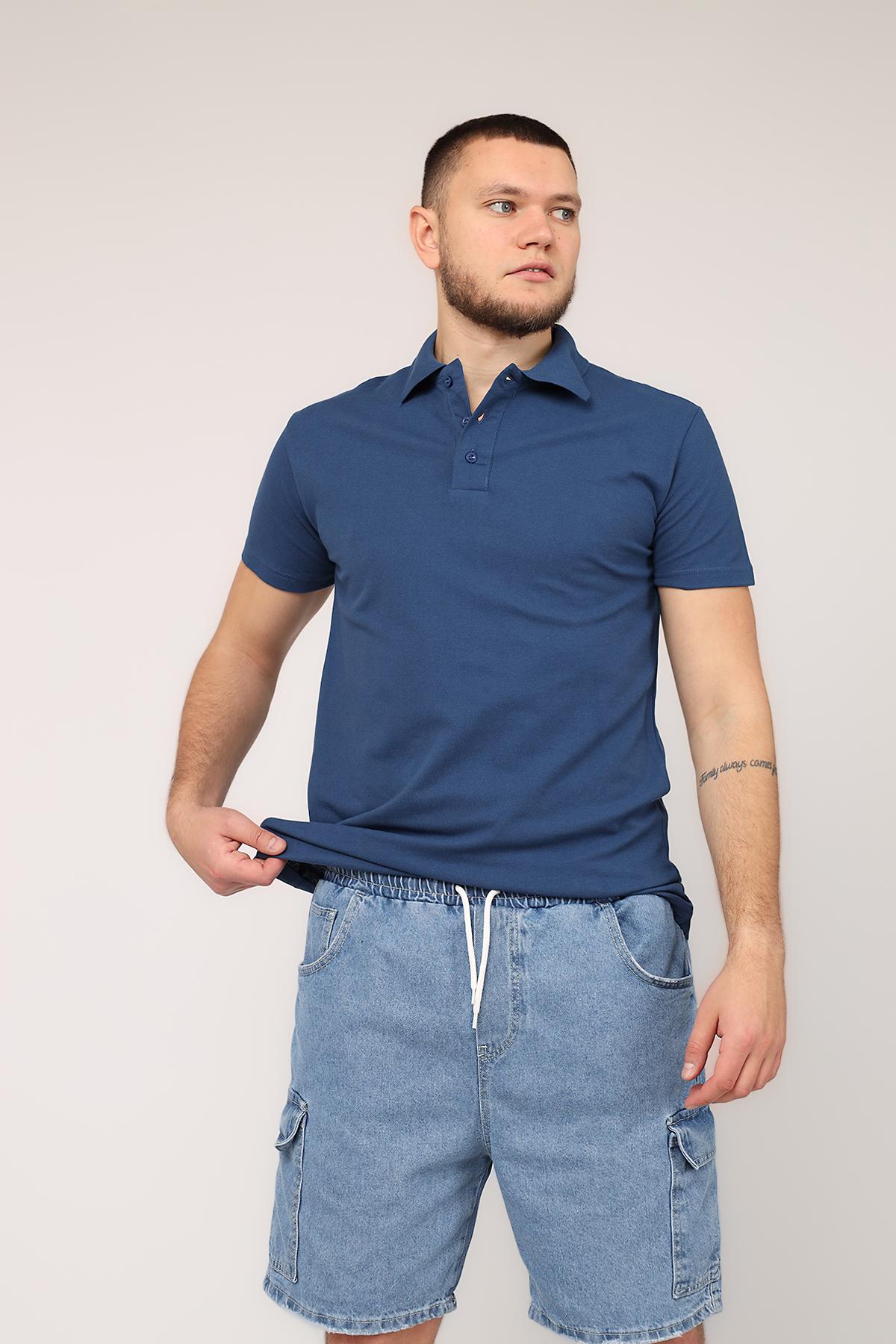 Футболка поло мужская ЦБ-00276185 р. 54 Синий (SKT001063809)