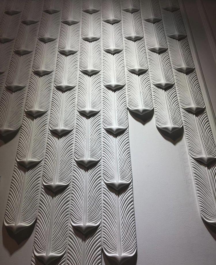 3D-панель гипсовая Перья 250x120x15 мм Белый (29902807) - фото 5 3D-панель гипсовая Перья 250x120x15 мм Белый (29902807) - фото 5