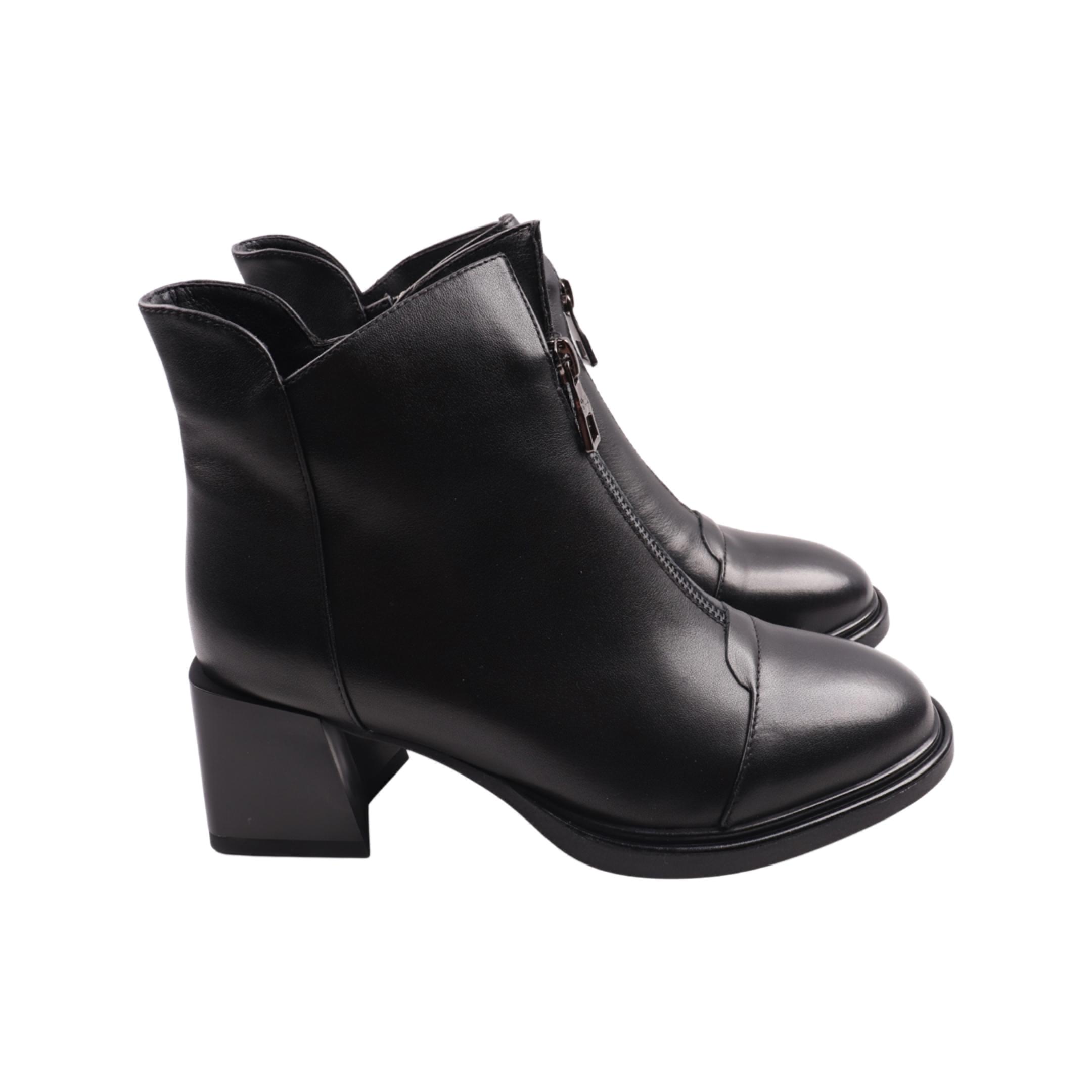 Ботильоны женские Farinni из кожи р. 37 Черный (396-23DH)