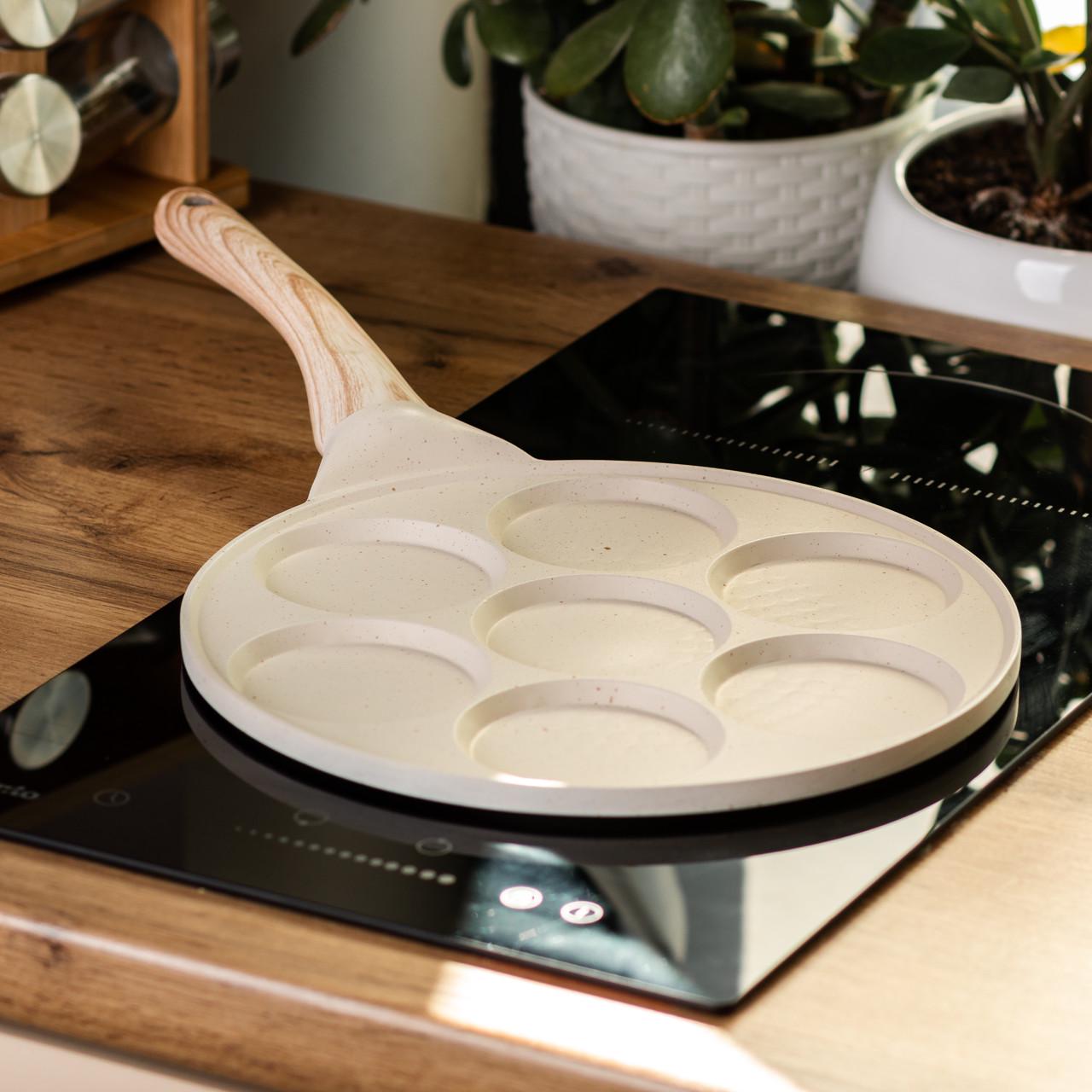 Сковорода с антипригарным покрытием 7-сегментная круглая 26 см Бежевый (HP-39-582-W)