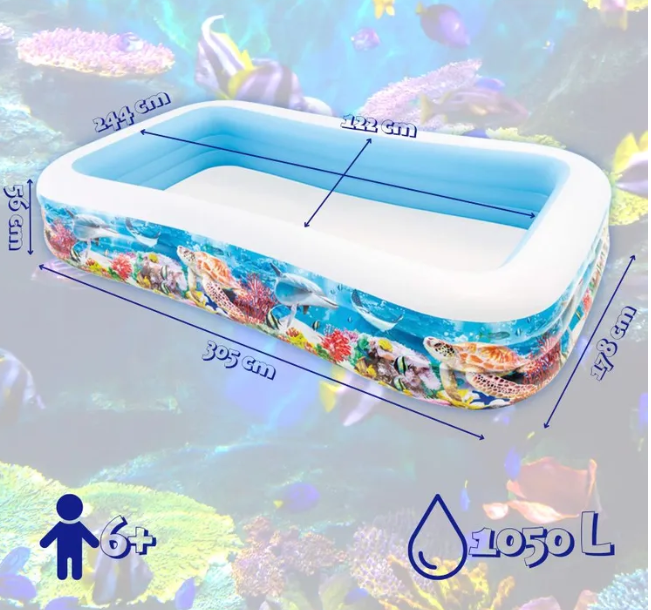 Басейн сімейний наливний Intex Тропічний риф на 1020 л (58485) - фото 2