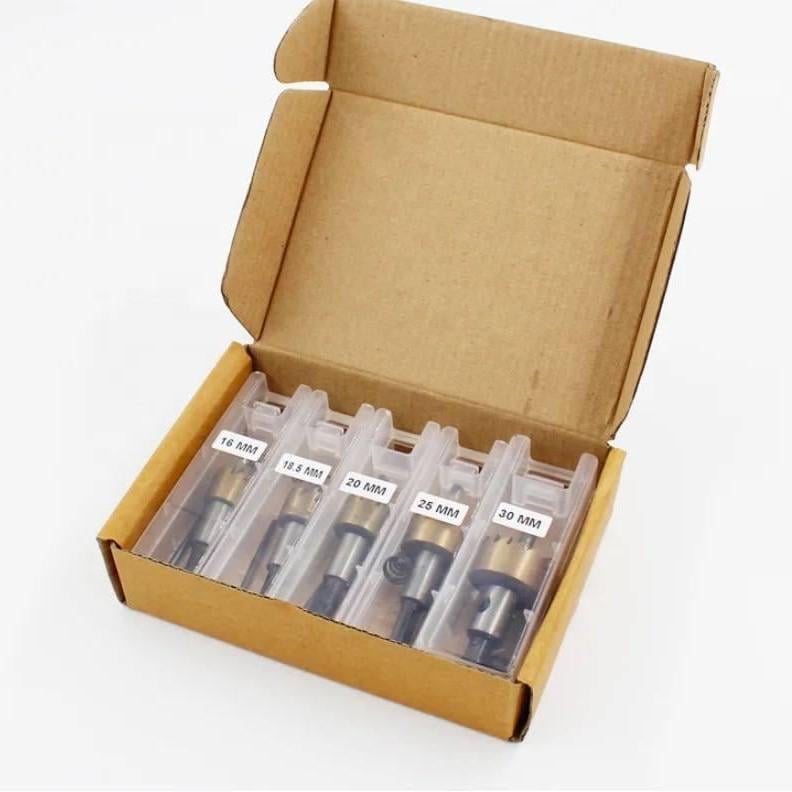 Набір коронок свердел зі швидкорізальної сталі для металу дерева пластику 16-30 мм 5 шт (H541) - фото 10