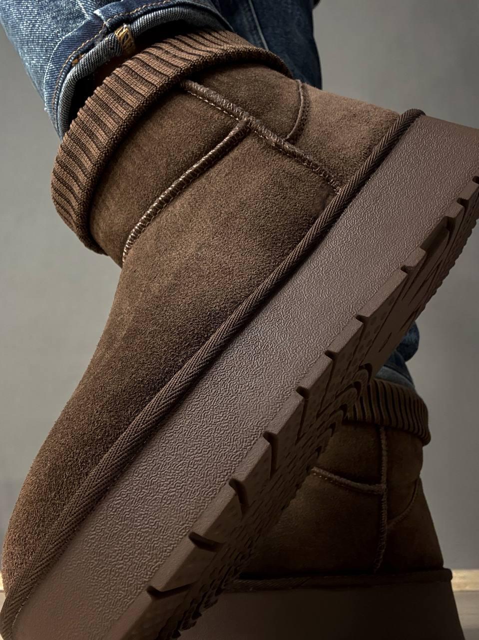 Угги женские Hengji 56-7 с манжетом носком на высокой подошве р. 40 Коричневый (5745) - фото 5 Угги женские Hengji 56-7 с манжетом носком на высокой подошве р. 40 Коричневый (5745) - фото 5