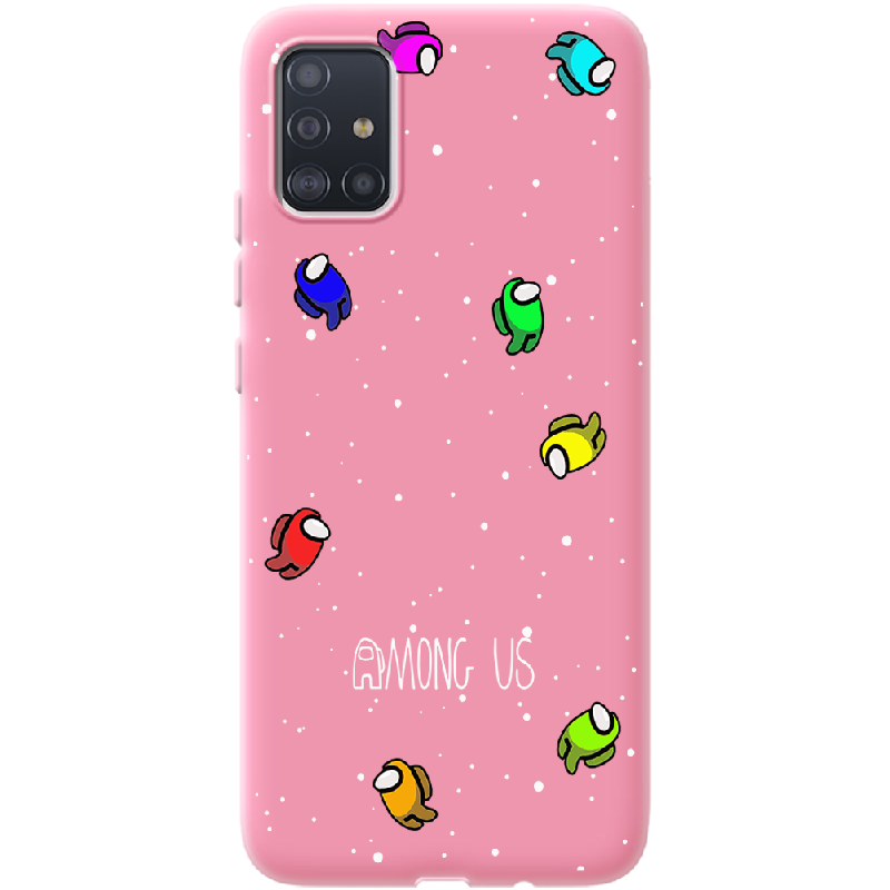 Чехол Boxface Samsung A515 Galaxy A51 Among Us Invisible Розовый силикон (38808-bk76-41817)