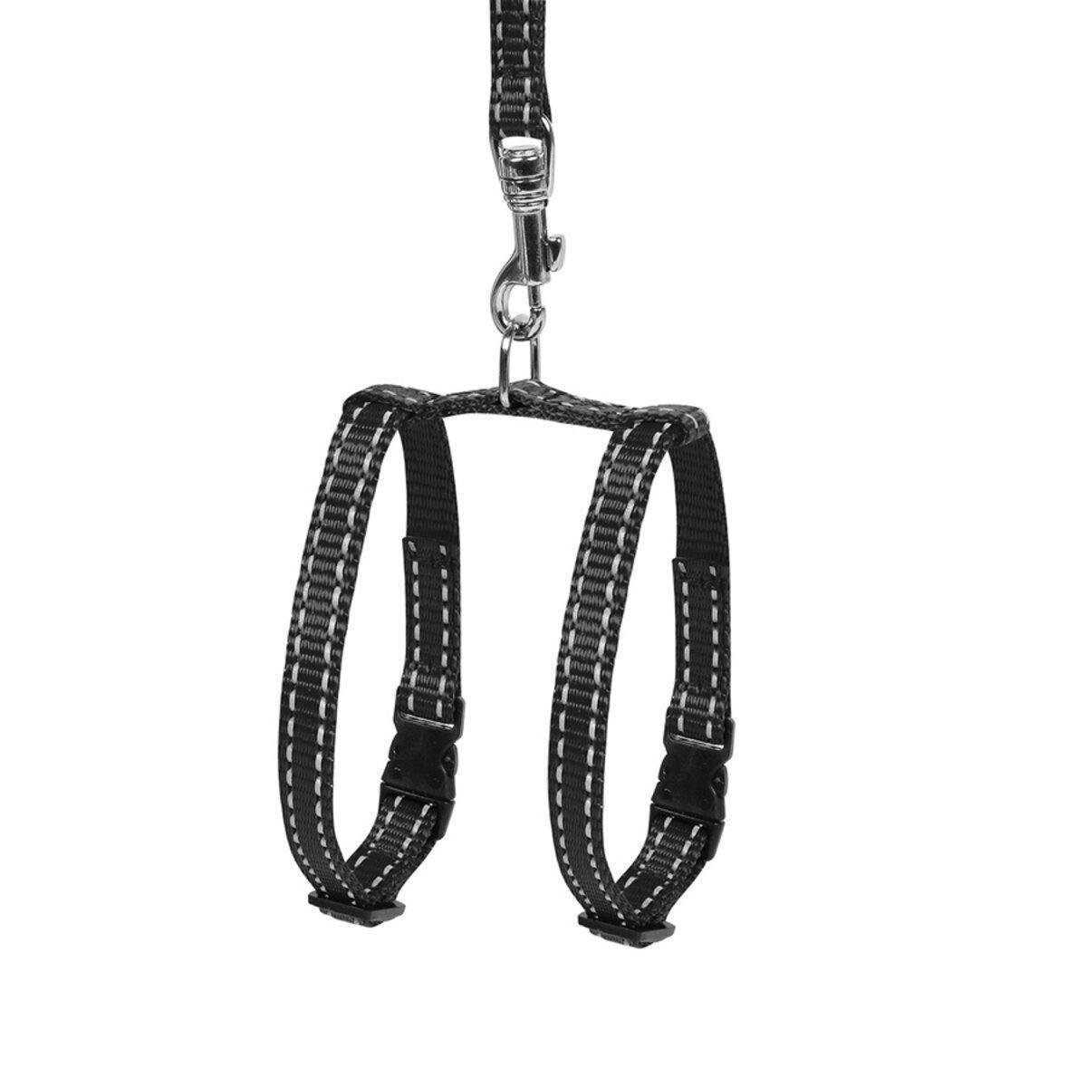 Шлея регульована з повідцем Dog Extreme для морських свинок/декоративних щурів з нейлону 10 мм х 12-22 см Чорний (07011 Col) Шлея регульована з повідцем Dog Extreme для морських свинок/декоративних щурів з нейлону 10 мм х 12-22 см Чорний (07011 Col)
