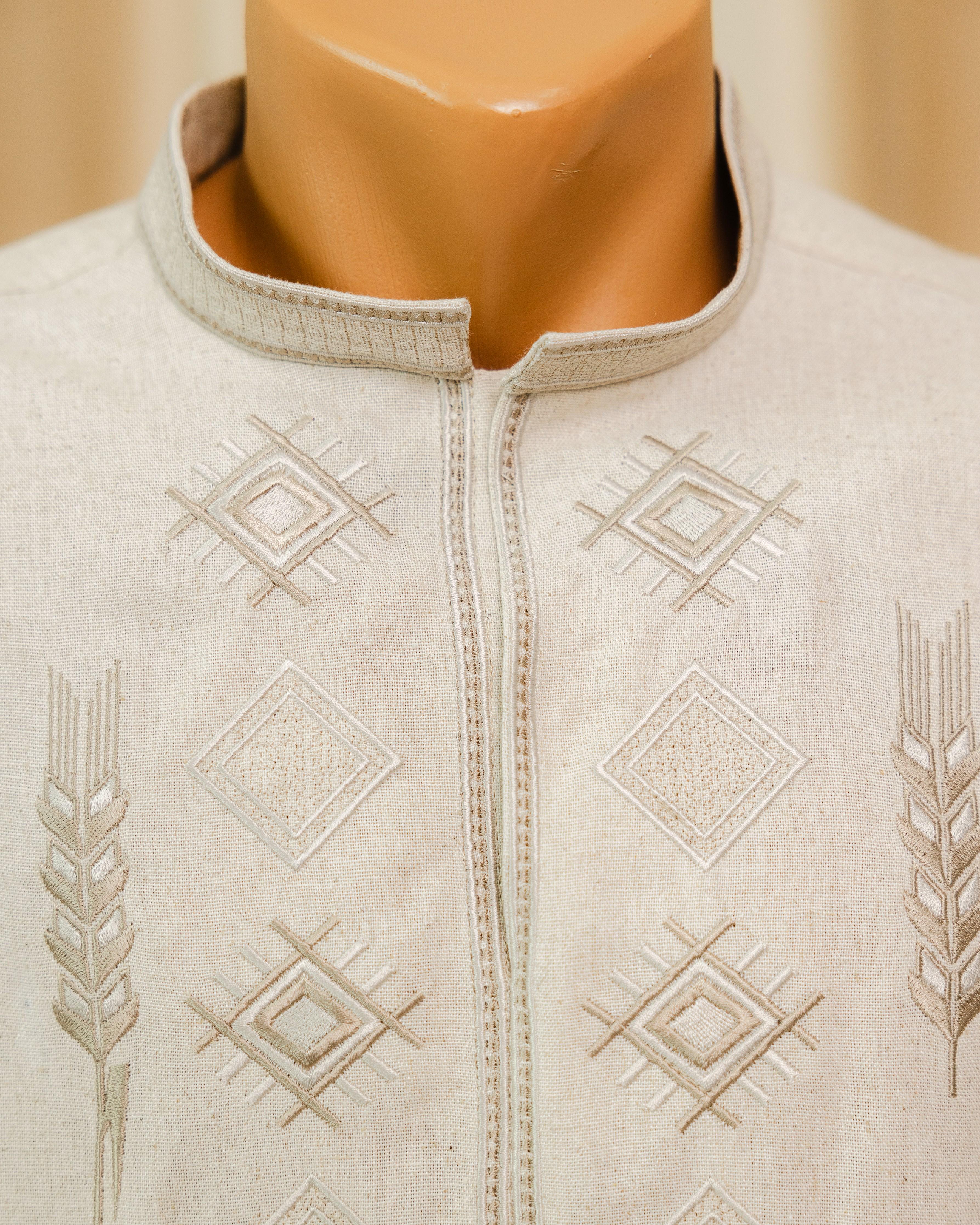 Вышиванка мужская Колос льняная 3XL (0002230-XXXL) - фото 10 Вышиванка мужская Колос льняная 3XL (0002230-XXXL) - фото 10