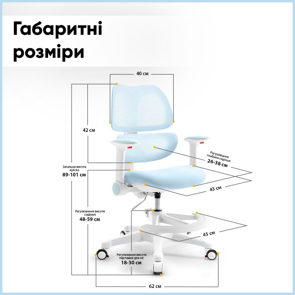 Дитяче крісло Mealux Dream Air Блакитний (Y-607 KBL) - фото 11