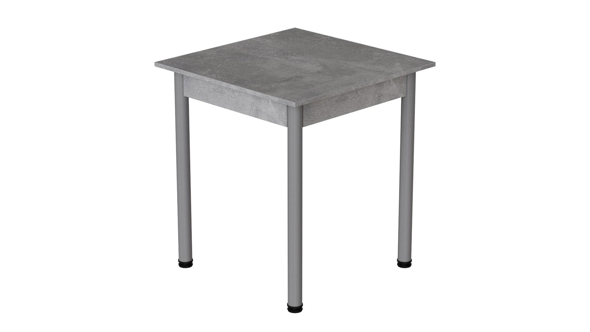 Стол кухонный Ferrum-decor Агата ДСП 16 мм 75x80x80 см Серый/Бетон (FRD-105559)