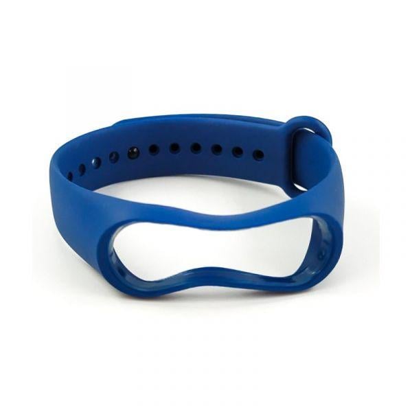 Силиконовый ремешок браслет для Mi Band 3/4 Dark Blue - фото 2