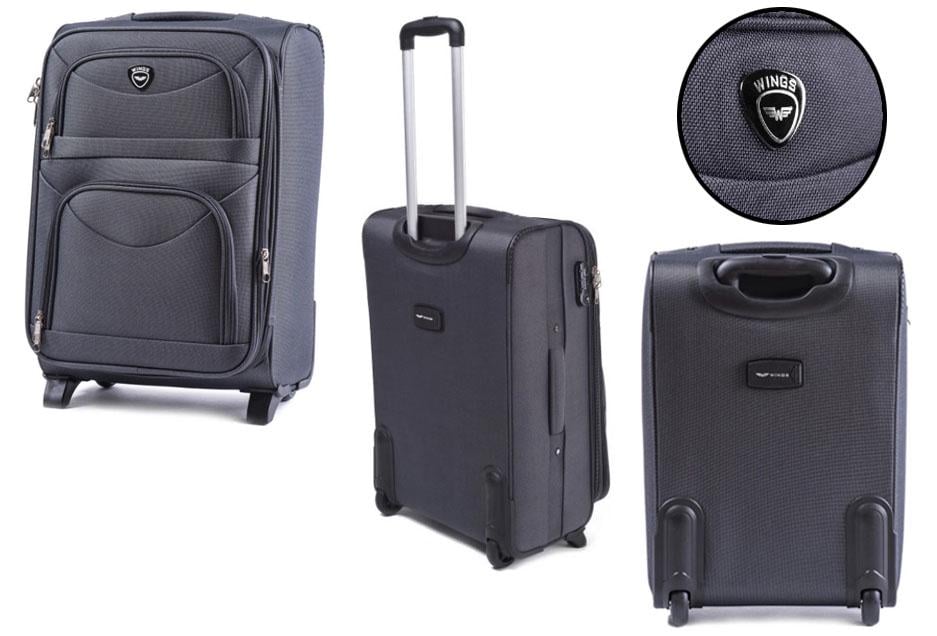 Валіза текстильна Wings 6802 S на 2 колесах Сірий (CETKNWI6802SM2SER) - фото 4 Валіза текстильна Wings 6802 S на 2 колесах Сірий (CETKNWI6802SM2SER) - фото 4