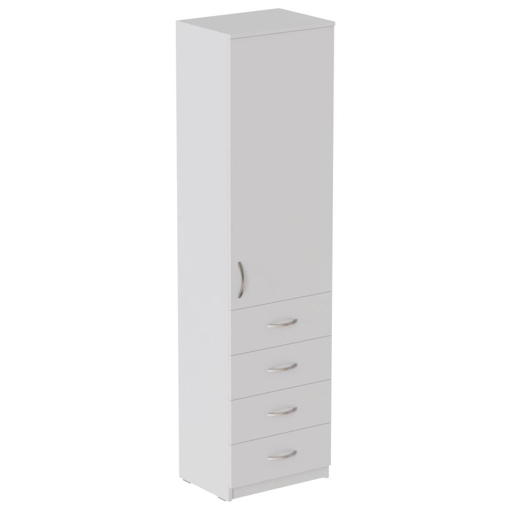 Пенал Ferrum-decor Анжело на 3 полки с дверью и 4 ящиками ДСП 16 мм 1900x500x380 мм Белый (FRD-104965)