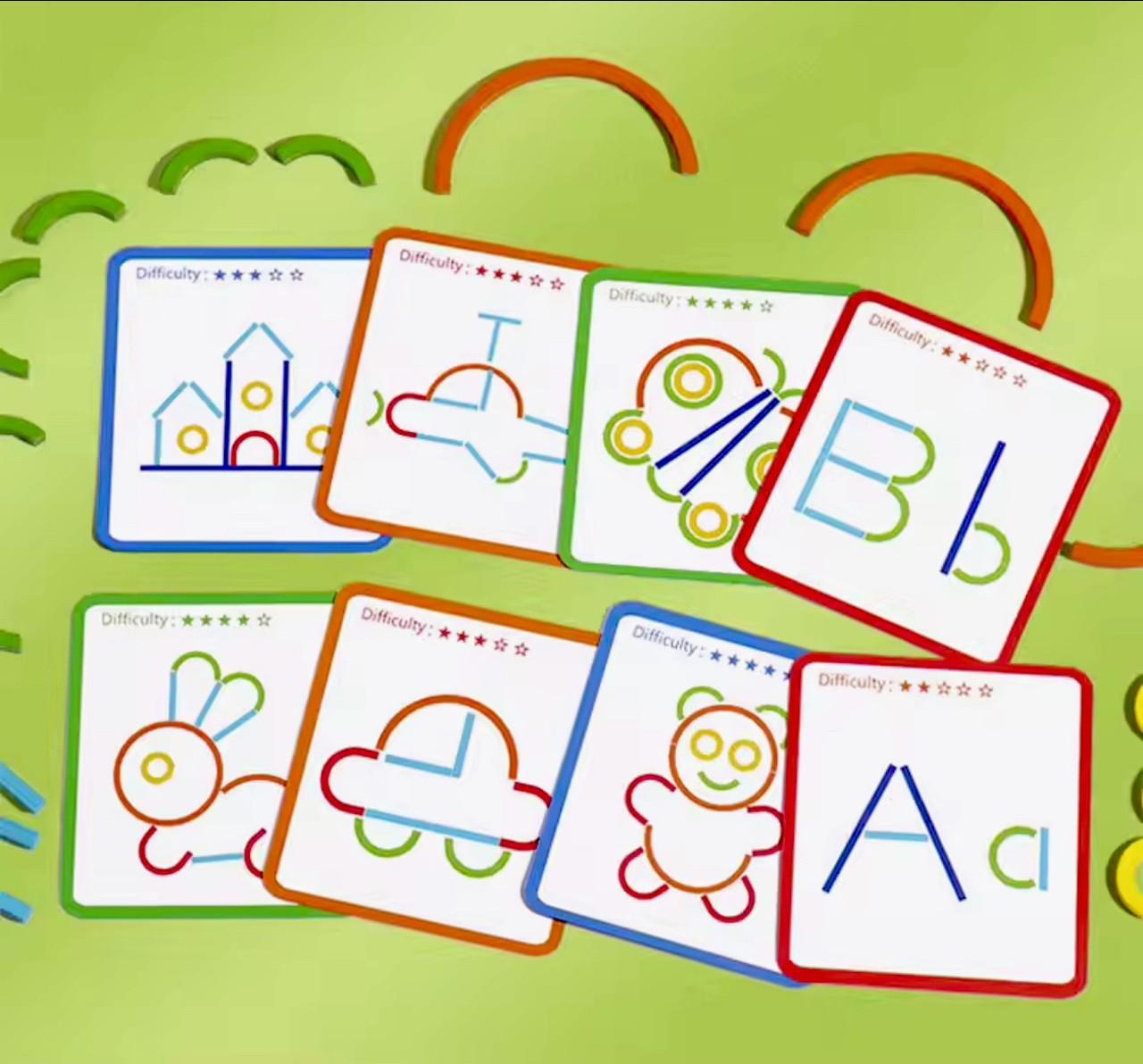 Конструктор Палочки 120 деталей и карты/мешочек/деревянная подставка (54) - фото 5 Конструктор Палочки 120 деталей и карты/мешочек/деревянная подставка (54) - фото 5