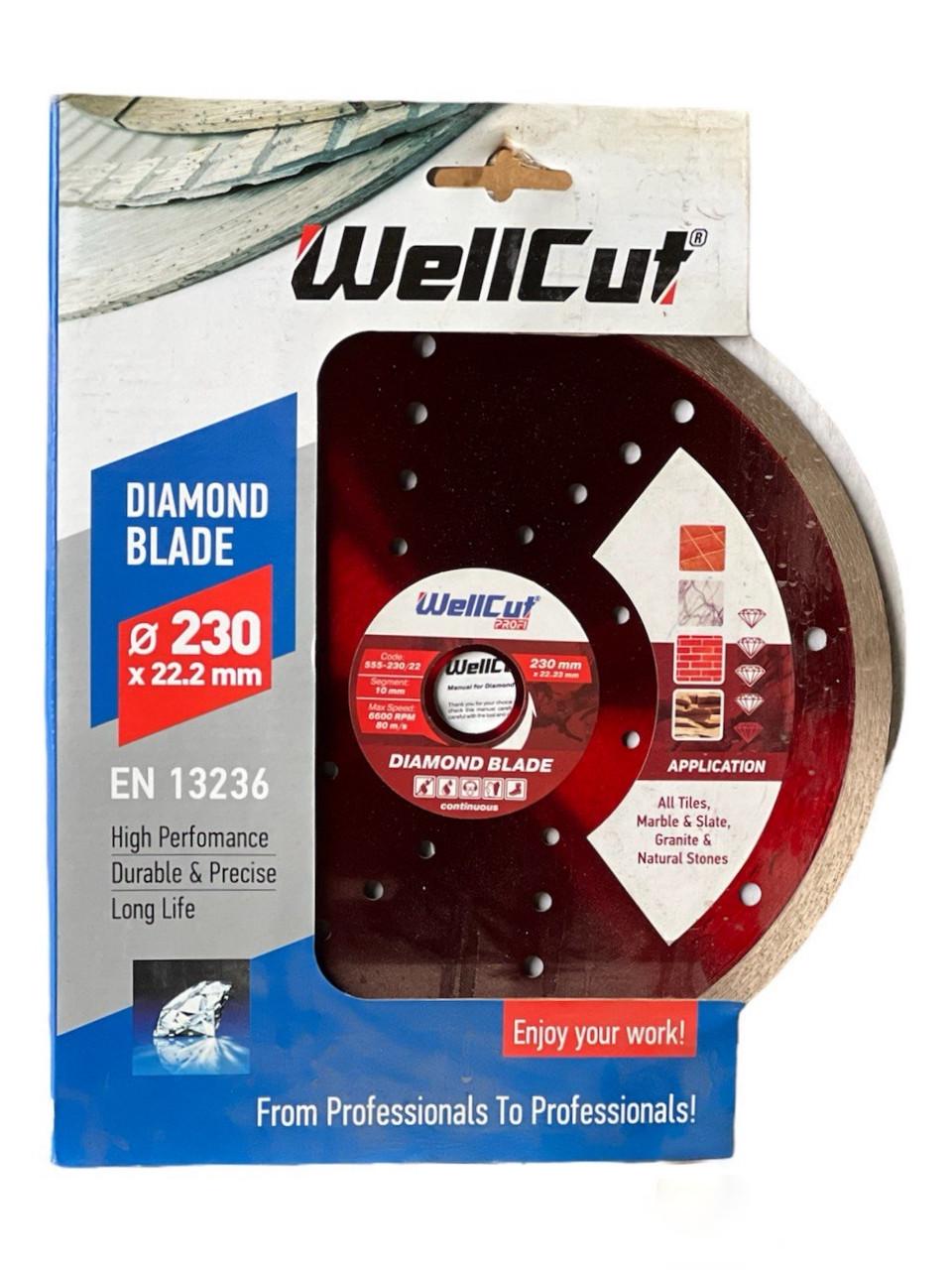 Диск алмазный Wellcut Profi 230х10х2,4 мм (2030689326)